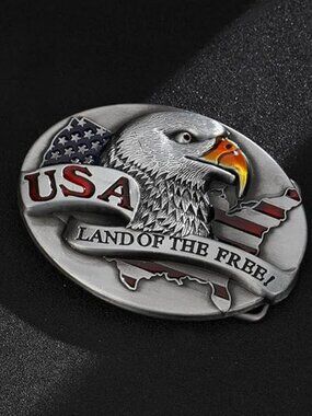 NEW Cowboy Belt Buckle USA Land of the Free Americana Belt Buckles Unisex